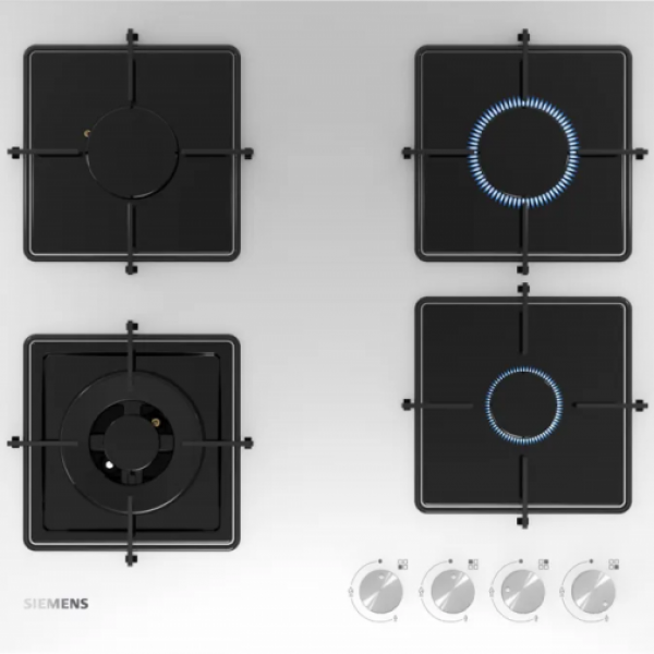 SIEMENS EN6C2HO12O iQ100 Gazlı Ocak Sert cam Beyaz