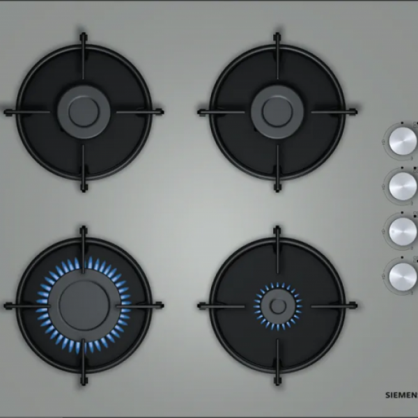 SIEMENS EO6C8PO00L iQ100 Gazlı Ocak Sert cam Titanium gri
