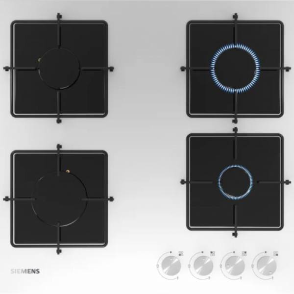 SIEMENS EN6C2PO12O iQ100 Gazlı Ocak Sert cam Beyaz